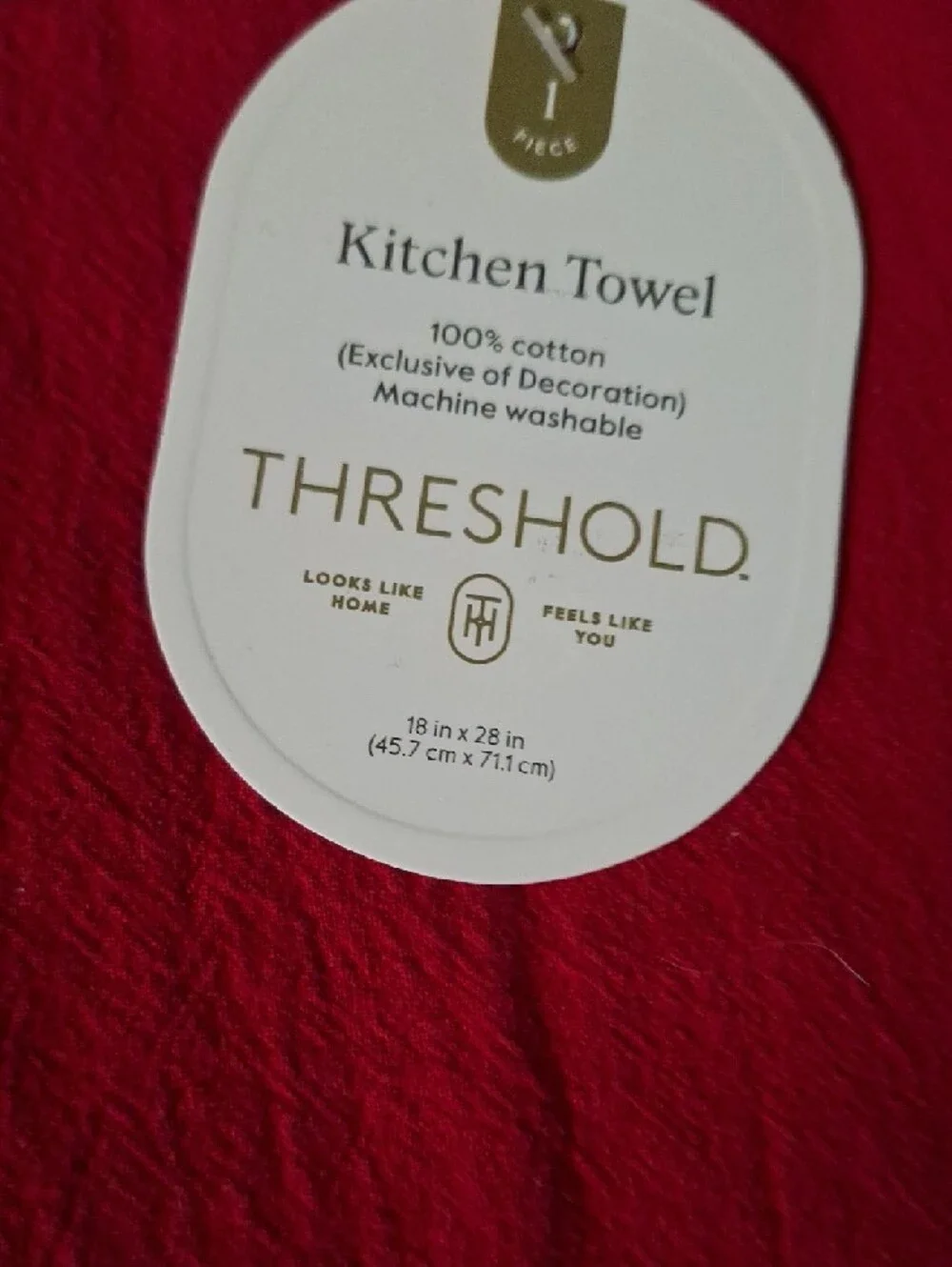 Threshold Red 'Happy Holidays' Holiday Kitchen Towel